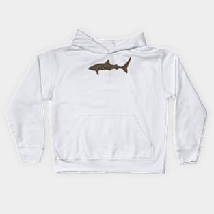 Whale Shark Swimming Side View WPA Art Kids Hoodie